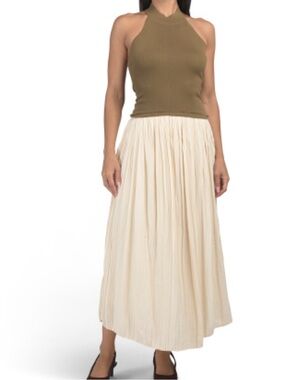 Moon River Cream Maxi Dress